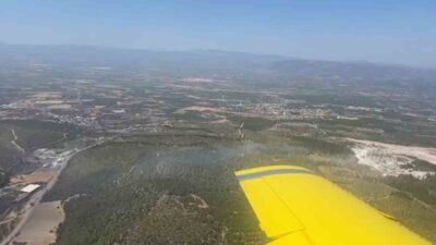 Manisa’nın Soma ilçesine bağlı Cenkyeri Mahallesi’nde öğle saatlerinde başlayan orman
