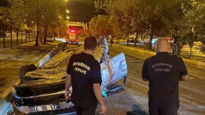 Ergani ilçesinde bir otomobilin takla atması sonucu sürücü ağır yaralandı.