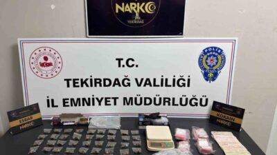 Tekirdağ’da son 2 haftada gerçekleştirilen operasyonlarla uyuşturucu madde suçlarının önlenmesi