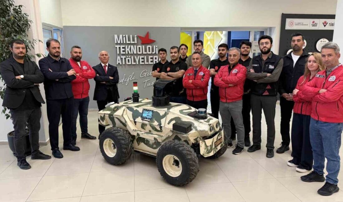 Tokat Gaziosmanpaşa Üniversitesi bünyesinde geliştirilen ‘Tuğra’ isimli insansız kara aracı,