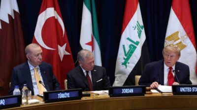Körfez ülkeleri liderlerinin de katılımıyla gerçekleşen ABD-İran savaşı zirvesinde konuşan
