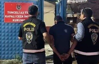 Tunceli’de polis ekipleri tarafından, hakkında hırsızlık suçundan verilen 14 yıl