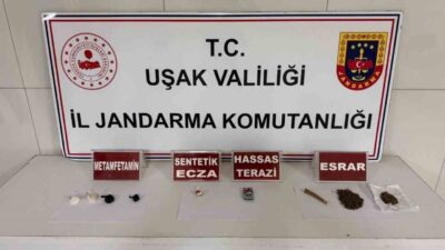 Uşak’ta jandarma ekipleri tarafından gerçekleştirilen uyuşturucu operasyonlarında yakalanan 6 şüpheliden