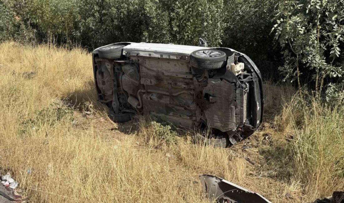 Diyarbakır’ın Bağlar ilçesinde, bir sürücünün virajda kontrolü kaybetmesi sonucu aracın