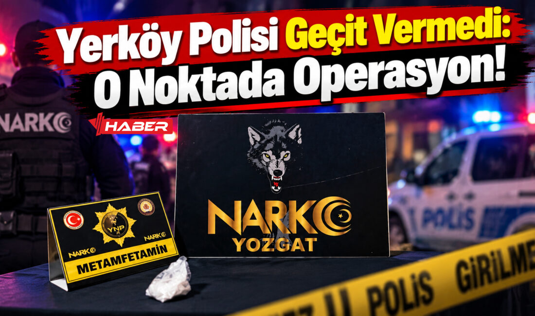 Yozgat’ın Yerköy ilçesinde polisin uygulama noktasında durdurduğu şüpheli bir araçta