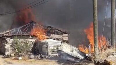 Yozgat’ın Kadışehri ilçesine bağlı Örencik köyünde meydana gelen yangında iki