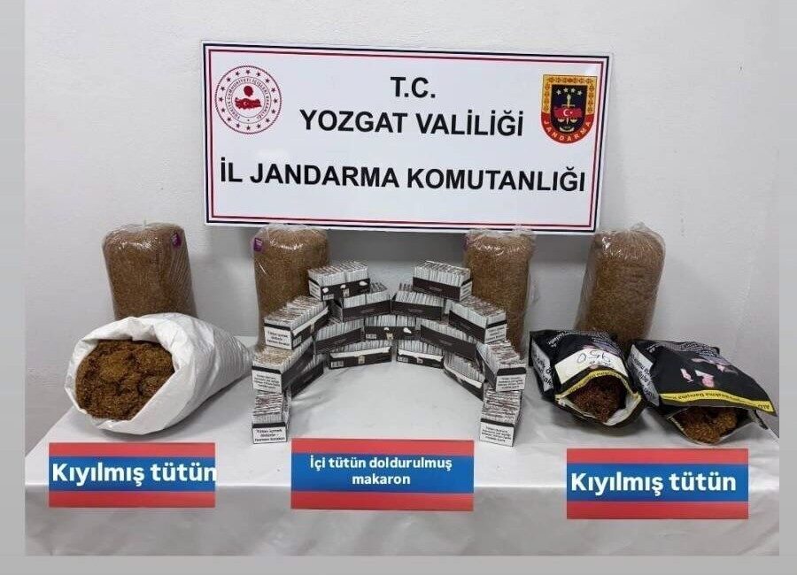 Yerköy ve Akdağmadeni ilçelerinde yapılan operasyonda kaçak tütün ürünleri ele