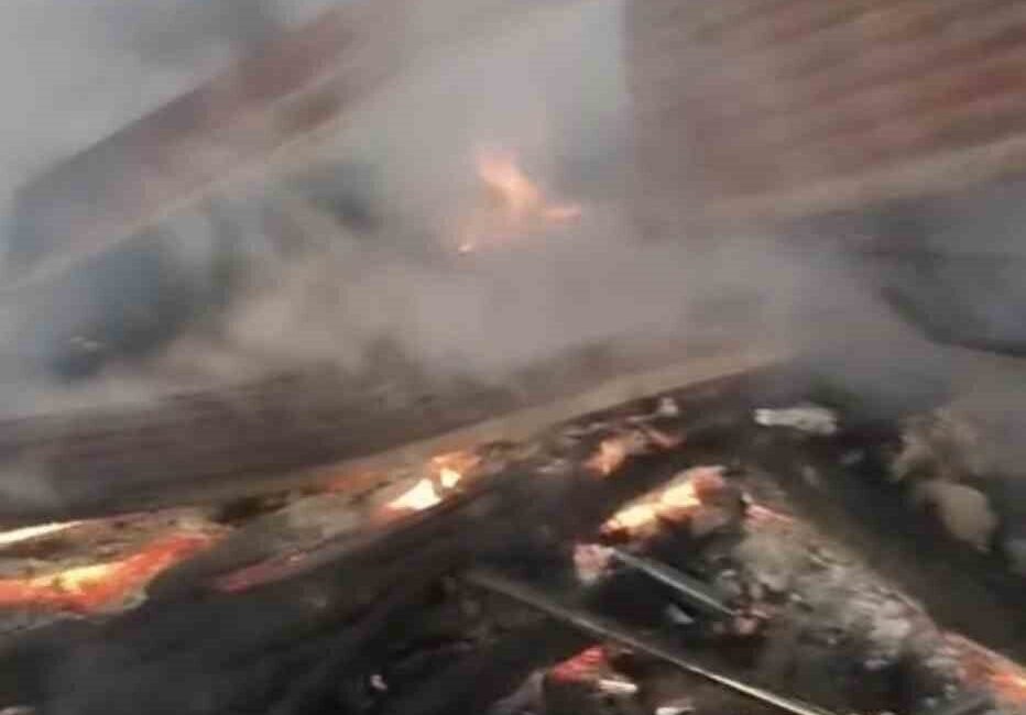 Hakkari’nin Yüksekova ilçesinde, iki gün önce odunluktan çıkıp çatıya sıçrayan