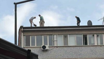 Elazığ’da, İcadiye Mahallesi’nde bulunan 7 katlı bir binanın çatısında, hiçbir