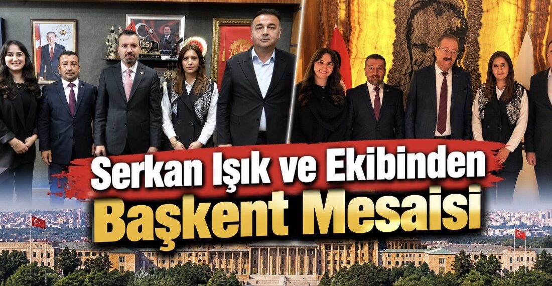 AK Parti Yerköy İlçe Başkanı Serkan Işık ve beraberindeki ilçe
