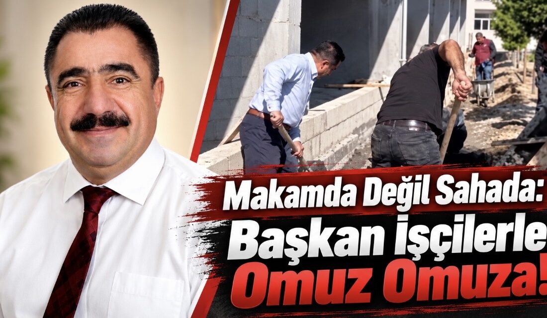 Akçakent ilçesinde daha önce yol onarım çalışmalarında eline fırça alarak