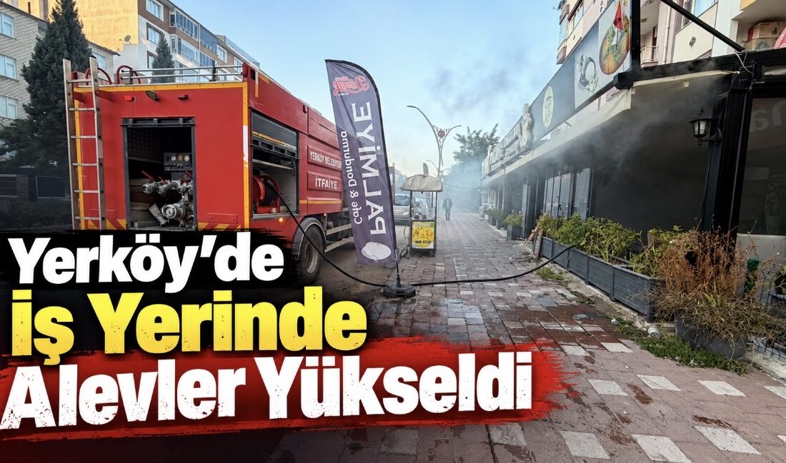 Yozgat’ın Yerköy ilçesinde Bekir Bozdağ Bulvarı üzerinde bulunan bir iş