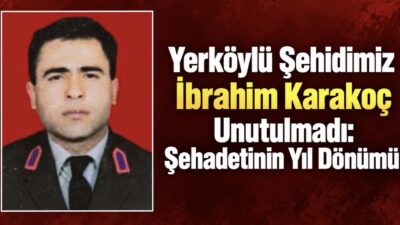 Yozgat’ın Yerköy ilçesine bağlı Hatip Köyü nüfusuna kayıtlı Şehit İbrahim
