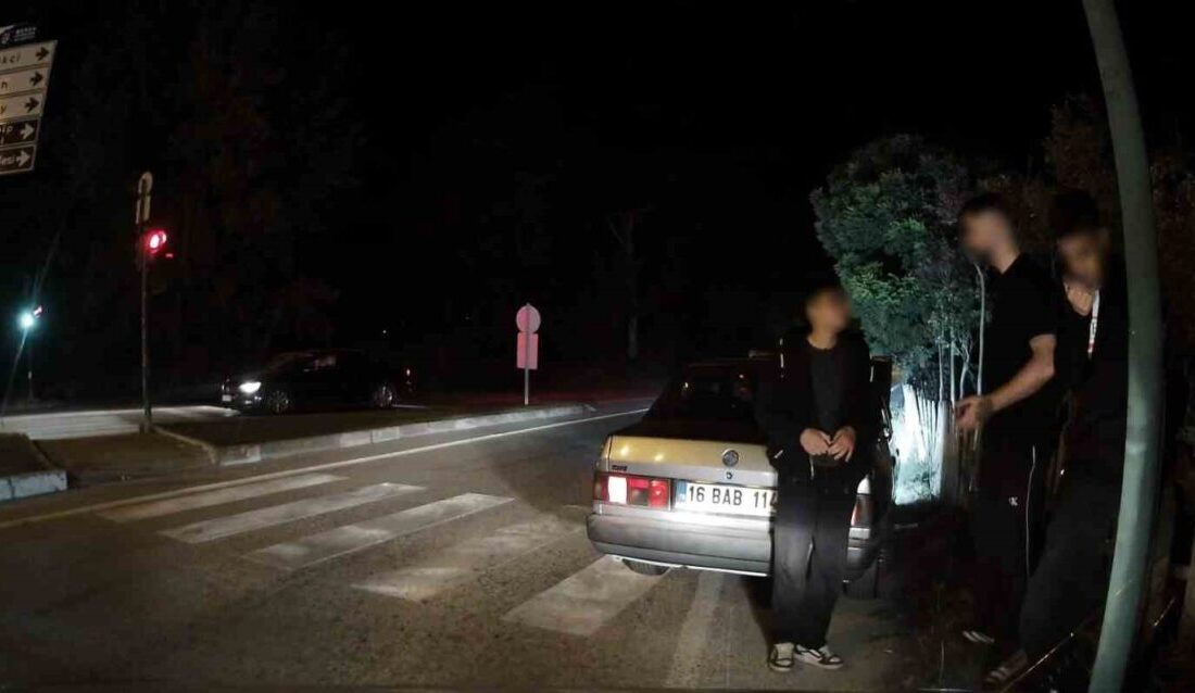 Bursa’nın İnegöl ilçesinde gerçekleştirilen polis uygulaması sırasında abartılı bir egzoz