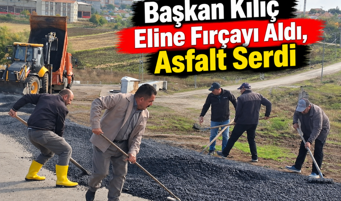 Akçakent ilçesinde, belediye tarafından bozuk ve yıpranmış yolların onarılması için