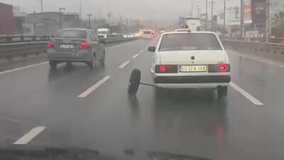 Kocaeli’nin Gebze ilçesinde, D-100 Karayolu’nda seyir halindeki bir aracın aks