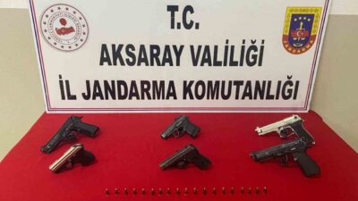 Aksaray’da ruhsatsız silah bulunduran ve taşıyan şahıslara yönelik gerçekleştirilen eş