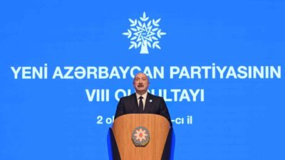Azerbaycan Cumhurbaşkanı İlham Aliyev, Yeni Azerbaycan Partisi’nin 8. Kurultayı’ndaki konuşmasında