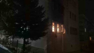 Ankara’nın Çankaya ilçesinde, bir dairede doğal gazı patlaması sonucu çıkan