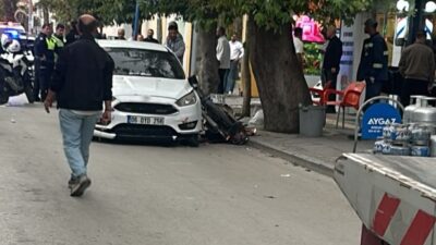 Ankara’nın Polatlı ilçesinde meydana gelen trafik kazasında, bir otomobilin motosiklete