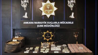 Ankara’da, Narkotik Suçlarla Mücadele Şube Müdürlüğü ekiplerince 4-10 Ekim tarihleri