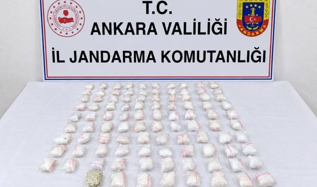 Ankara İl Jandarma Komutanlığı Narkotik Suçlarla Mücadele Şube Müdürlüğü’nün liderliğinde