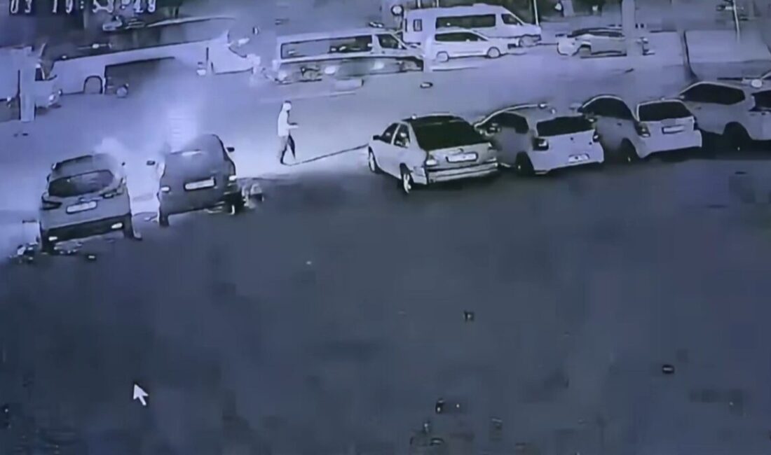 Antalya’nın Serik ilçesinde bir oto galeride 6 aracı benzin dökerek