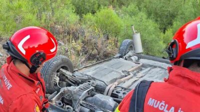 Muğla’nın Milas ilçesinde meydana gelen trafik kazasında, araç yaklaşık 50