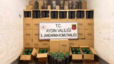 Aydın’ın Köşk ilçesinde seyir halindeyken durdurulan bir kamyonette 5 bin