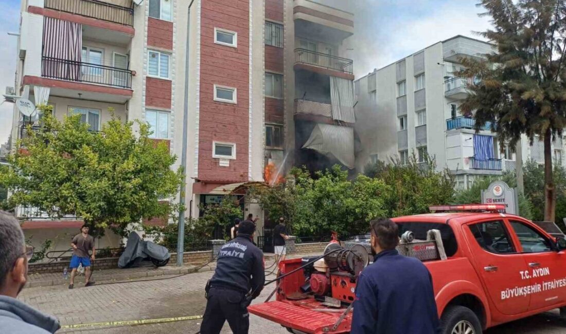 Efeler ilçesine bağlı Aydın’da yer alan bir evde çıkan yangına