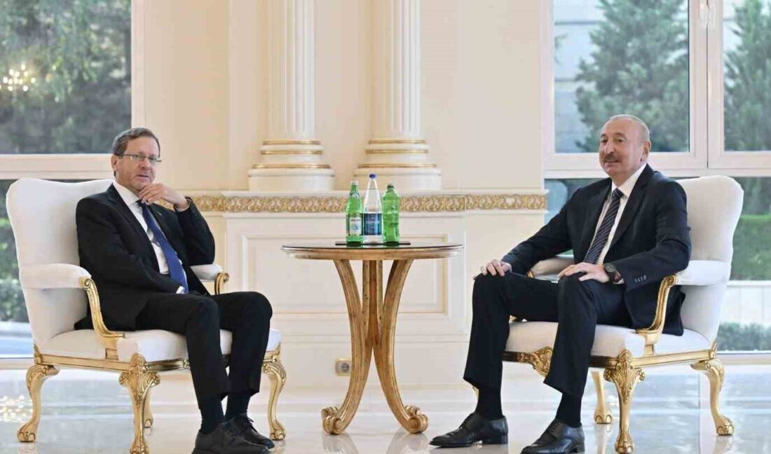 Azerbaycan Cumhurbaşkanı İlham Aliyev, İsrail Cumhurbaşkanı Isaac Herzog ile başkent