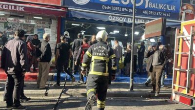 Burdur ilinde, Salı Pazarı civarında bir balıkçıda meydana gelen yangına