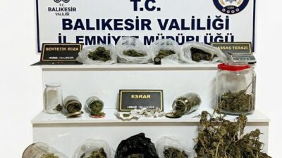 Balıkesir İl Emniyet Müdürlüğü Narkotik Suçlarla Mücadele Şube Müdürlüğü görevlilerince
