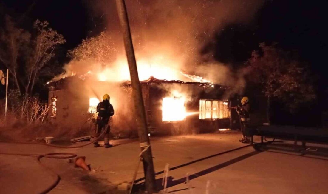 Balıkesir’in Burhaniye ilçesinde, zeytin işleme ve depolama amacıyla kullanılan bir