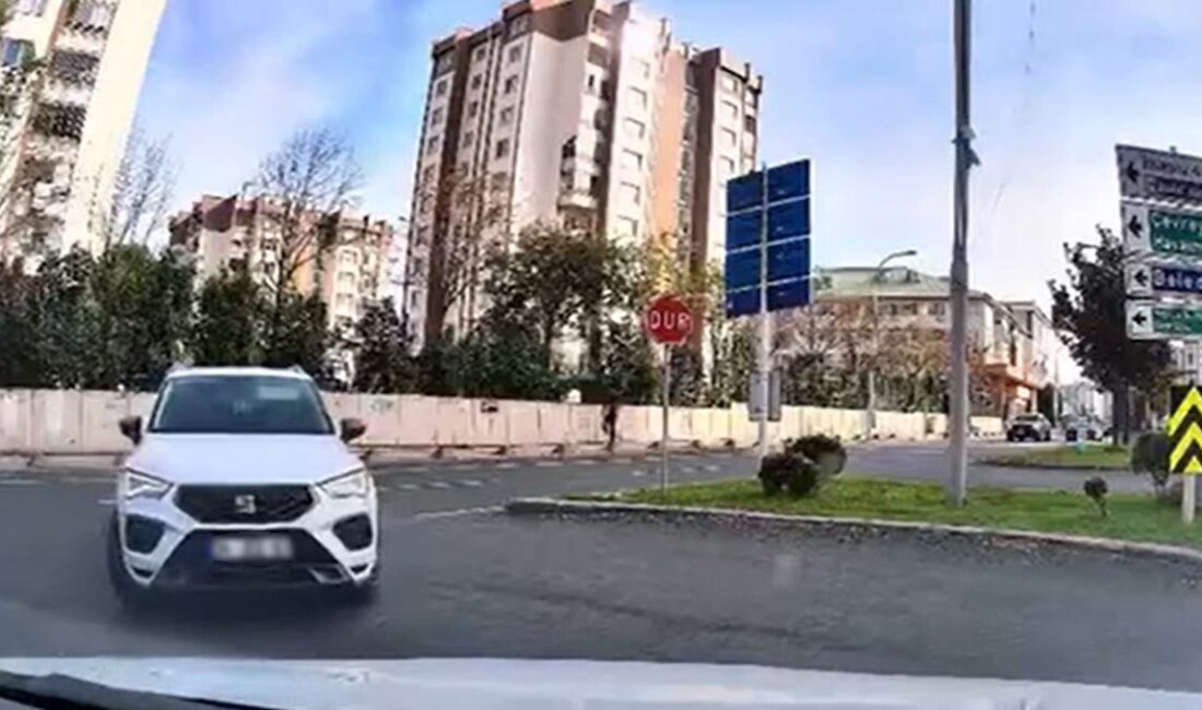 Başakşehir’de, trafik kurallarını ihlal ederek ters yönde dönüş yapan sürücünün