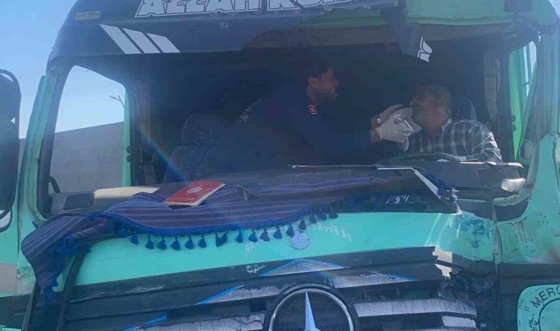 Batman’da meydana gelen trafik kazasında bir kamyon ile tırın çarpışması