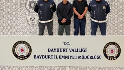 Bayburt’ta yürütülen göçmen kaçakçılığı operasyonu kapsamında gerçekleşen çalışmalarda 2 düzensiz