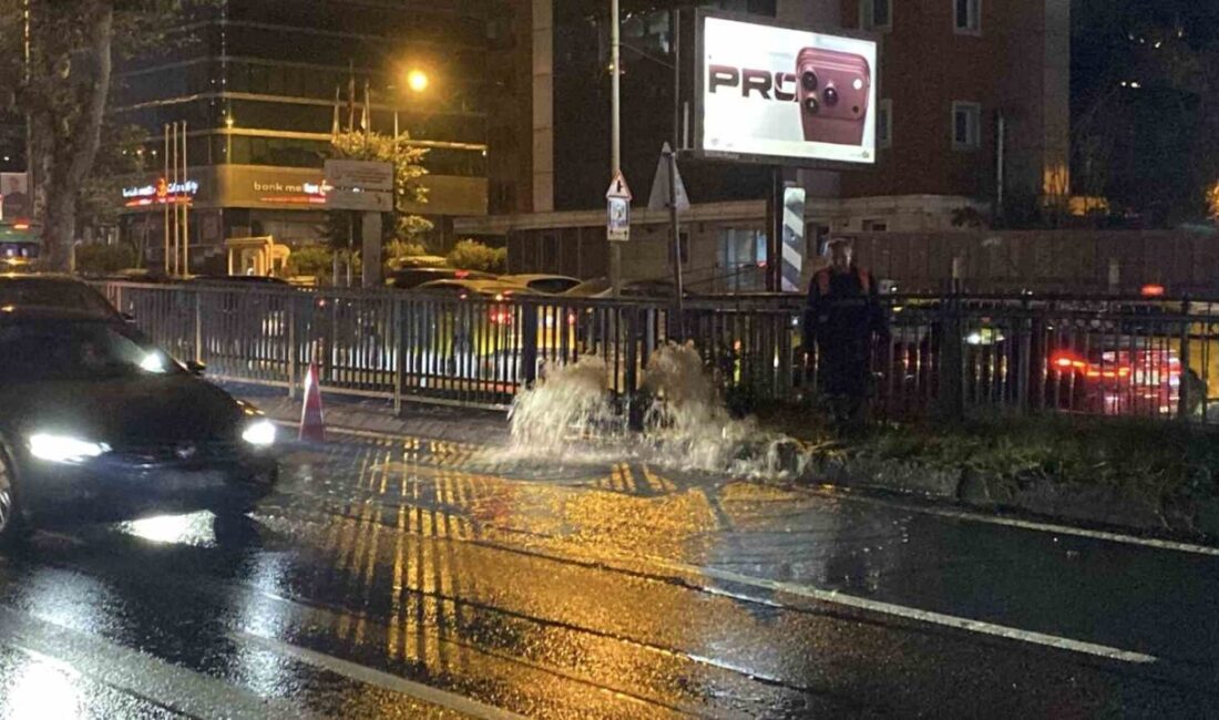 Beşiktaş’ın Nisbetiye Caddesi’nde gerçekleşen bir olayda, ekiplerin ana boruyu patlatması