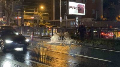 Beşiktaş’ın Nisbetiye Caddesi’nde gerçekleşen bir olayda, ekiplerin ana boruyu patlatması