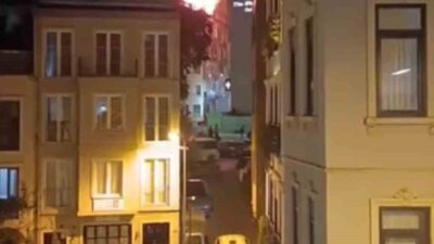 Taksim’in Beyoğlu bölgesindeki bir 6 katlı binanın çatı katında başlayan