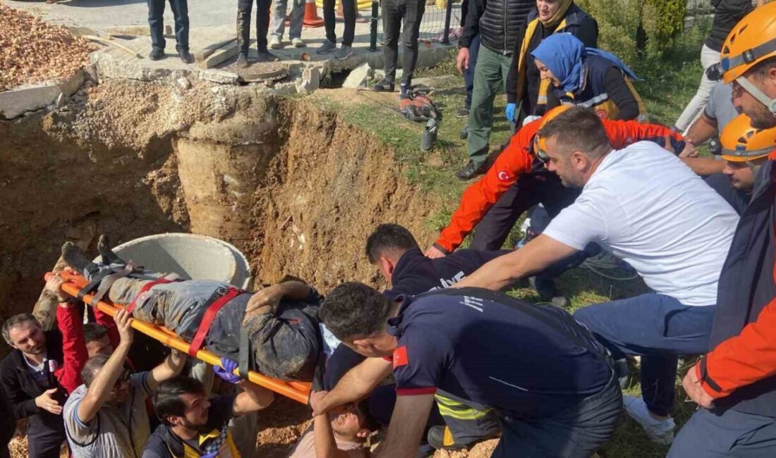 Bilecik kanalizasyon hattı çalışmasında bir işçi toprak kayması sonucu göçük