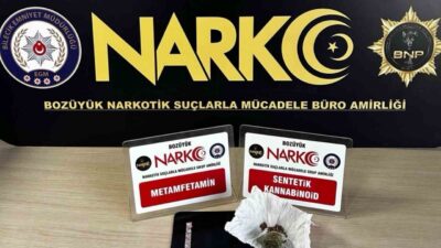 Bozüyük ilçesindeki bir operasyonda şüpheli bir kişinin üstünde uyuşturucu madde