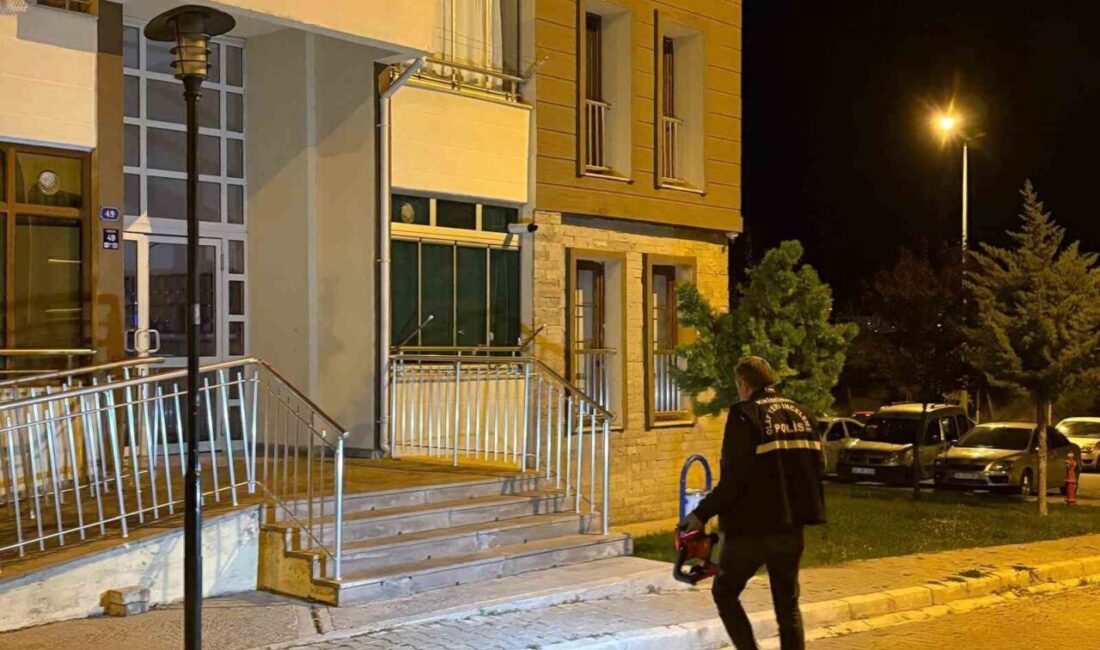 Melikgazi ilçesinde bir binanın önünde kuryeyle sipariş veren bir şahsın