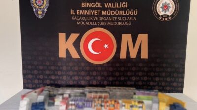Bingöl’de Kaçakçılık ve Organize Suçlarla Mücadele Şube Müdürlüğü ekiplerince gerçekleştirilen