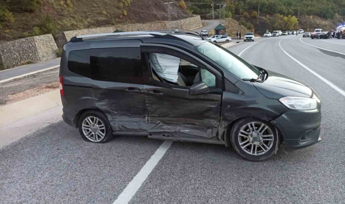 Bingöl’de meydana gelen trafik kazasında, otomobil ile hafif ticari aracın