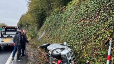 Bolu Dağı’nda meydana gelen trafik kazasında bir cipin kontrolünü kaybederek