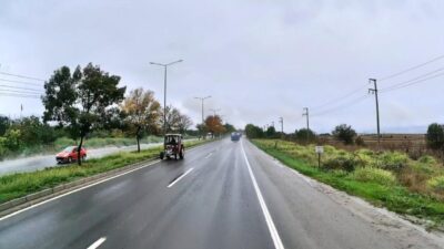 Bolu’ya bağlı D-100 karayolunda dün meydana gelen olayda, trafik akışını