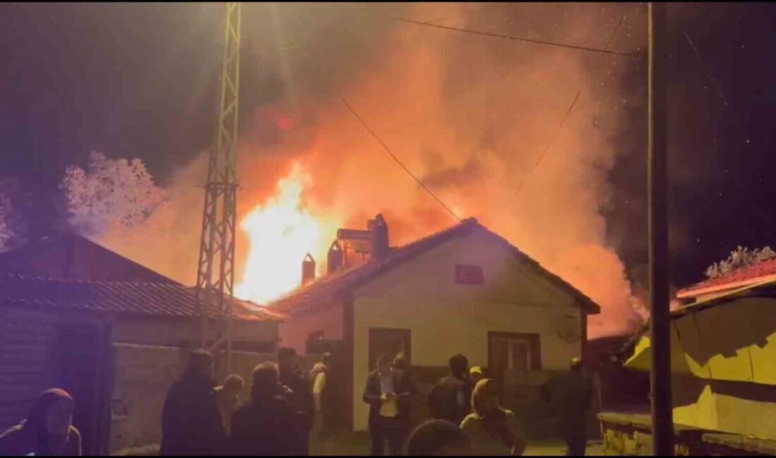 Bolu Yumrukaya köyünde yaşanan yangın, çevrede endişeye sebep oldu. Evin