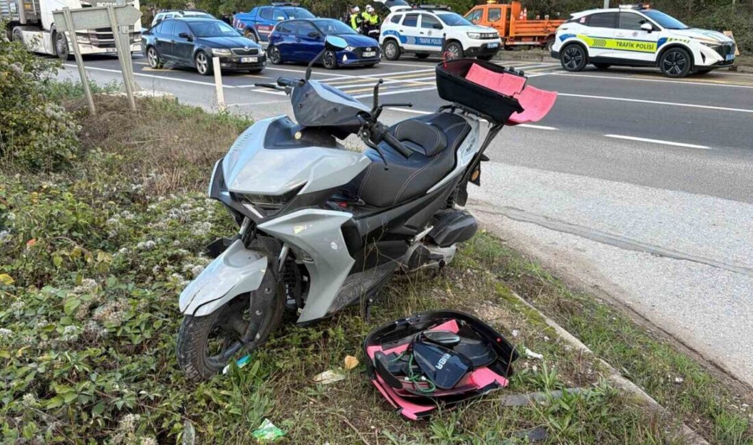 Bolu’da D-100 karayolunda meydana gelen trafik kazasında motosiklet sürücüsü ve