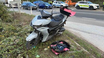 Bolu’da D-100 karayolunda meydana gelen trafik kazasında motosiklet sürücüsü ve